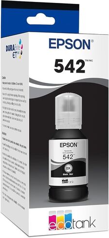 زجاجة حبر أسود Epson 542 (T542120-S) - حبر DuraBrite Ultra Pigment Ink لطابعات EcoTank Pro ET-5800، ET-5850، ET-5880، ET-16600، ET-16650 in Kuwait