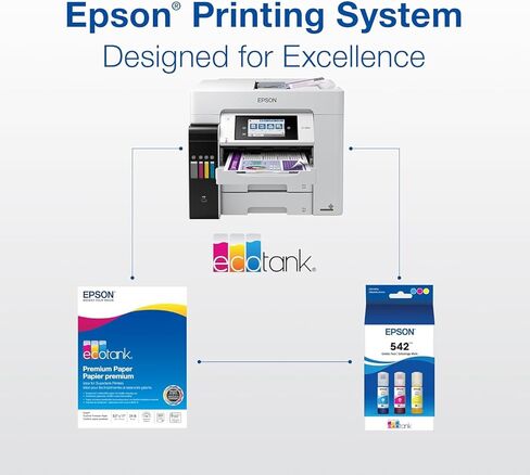 زجاجة حبر أسود Epson 542 (T542120-S) - حبر DuraBrite Ultra Pigment Ink لطابعات EcoTank Pro ET-5800، ET-5850، ET-5880، ET-16600، ET-16650 in Kuwait