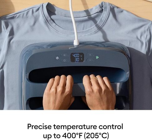 Cricut EasyPress® SE - مكبس حراري مقاس 12 × 10 بوصة - آلة نقل الحرارة للقمصان والبلوزات والبطانيات والوسائد والمزيد - سهلة الاستخدام - أزرق in Saudi Arabia