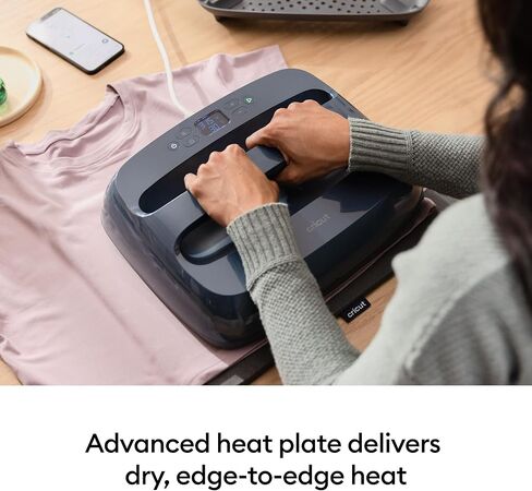 Cricut EasyPress® SE - مكبس حراري مقاس 12 × 10 بوصة - آلة نقل الحرارة للقمصان والبلوزات والبطانيات والوسائد والمزيد - سهلة الاستخدام - أزرق in Saudi Arabia