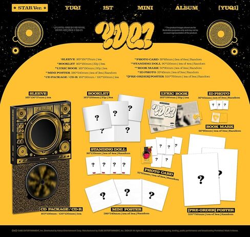 Dreamus YUQI (G) I-DLE - YUQ1 (الألبوم المصغر الأول) قرص مضغوط + ملصق مطوي (إصدار STAR، ملصق مطوي واحد)، L200002930 in Saudi Arabia