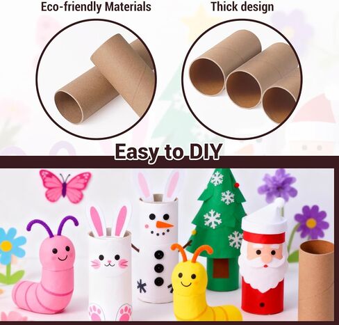 أنابيب من الورق المقوى البني Czoynife للحرف اليدوية، 36 حزمة، لفات ورق كبيرة للأطفال DIY، لوازم فنية للفصول الدراسية، ديكور للعطلات (1.38x3.98، 1.57x3.98،1.69x3.98) in Saudi Arabia
