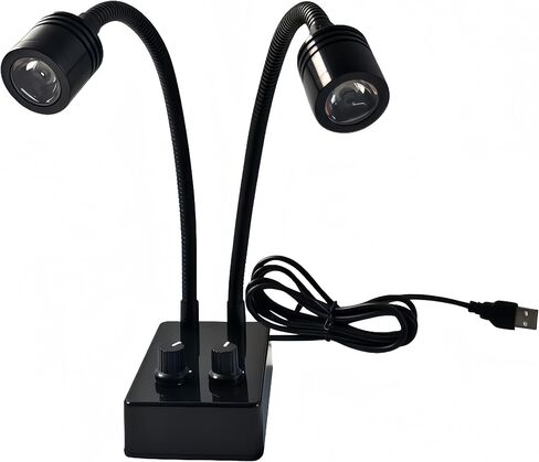 مصدر ضوء مجهر كشاف، مكتب USB صغير LED مزدوج أضواء معقوفة مضيئة لكاميرا مجهر ستيريو عدسة تكبير فيديو صناعية على شكل C لإصلاح لحام PCB Lab in Kuwait