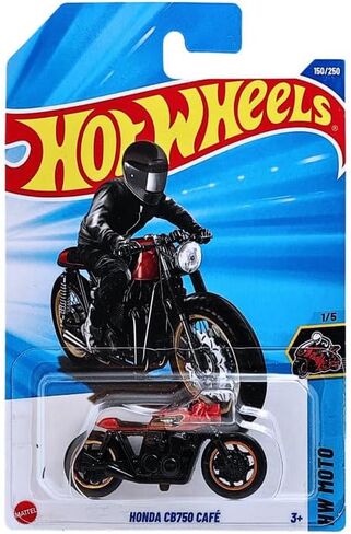 هوت ويلز 2025 هوندا CB750 كافيه HW موتو للأعمار من 3 سنوات فما فوق 150/250 (أسود) in Kuwait