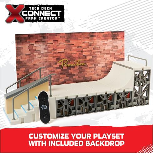 مجموعة TECH Deck، حديقة تزلج X-Connect البدائية، مجموعة منحدر قابلة للتخصيص والبناء مع لوحة أصابع حصرية، لعبة للأطفال للأعمار من 6 سنوات فما فوق in Kuwait