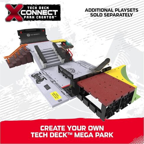مجموعة TECH Deck، حديقة تزلج X-Connect البدائية، مجموعة منحدر قابلة للتخصيص والبناء مع لوحة أصابع حصرية، لعبة للأطفال للأعمار من 6 سنوات فما فوق in Kuwait