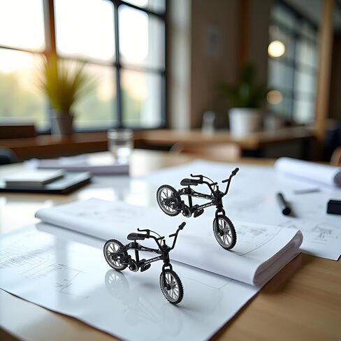 2Pcs Black 1/18 Diecast Bike Action Figure Toy,Mini Finger Mountain Bike Bicycle Art Crafts Desktop Decor Finger Bikes in Saudi Arabia