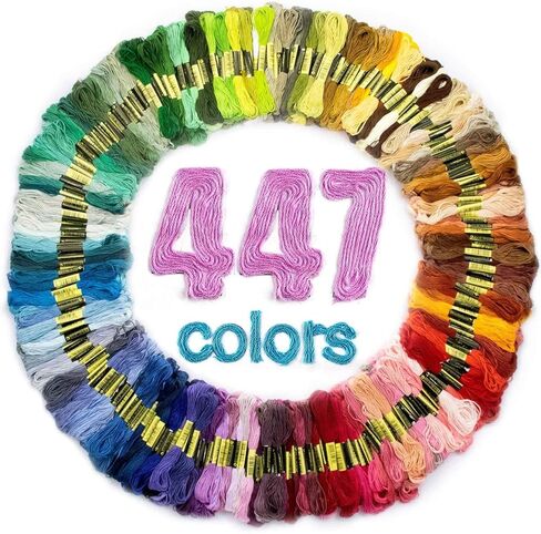 LOVIMAG Embroidery Thread Floss 180p Colors Skeins Friendship Bracelet String Making Bracelets Cross Stitch Kit Supplies Thin Yarn Sewing Patterns Strings Cotton Crochet Braces Wrap Rainbow Crafts in Kuwait