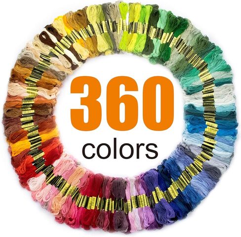 LOVIMAG Embroidery Thread Floss 180p Colors Skeins Friendship Bracelet String Making Bracelets Cross Stitch Kit Supplies Thin Yarn Sewing Patterns Strings Cotton Crochet Braces Wrap Rainbow Crafts in Kuwait