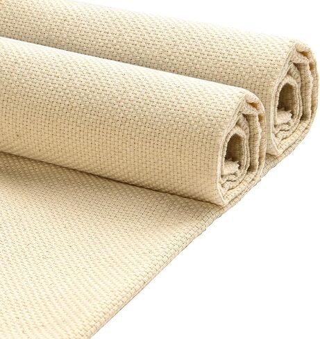Pllieay Tufting Cloth Punch Needle Fabric, Embroidery Fabric, Monks Cloth for Punch Needle Embroidery Rug-Punch & Pinch Needle, 26.4 x 19.3 Inch in Kuwait
