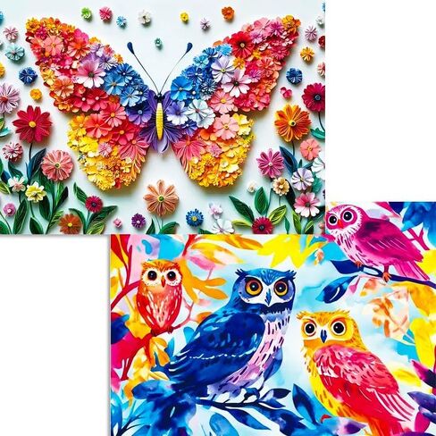 Puzzles for Adults 1000 Pieces, 2 Pack Lake and Night View Jigsaw Puzzles, Nature Theme, Challenging Puzzles for Game Night, Perfect for Nature Lovers in Kuwait