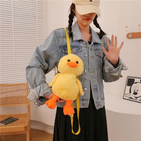 NatureMan duck stuffed animal bag, cute duck plush backpack adult decor accessories purse,novelty fun duck plush purse crossbody bags toy gifts in Saudi Arabia