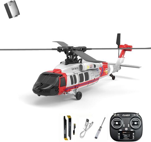 K200 بلاك هوك RC هليكوبتر، 6CH بدون فرشاة محرك مباشر RC نموذج هليكوبتر مع وضع التدفق البصري و6 محاور جيروسكوبية ثابتة، طائرة تحكم عن بعد RTF للبالغين in Kuwait