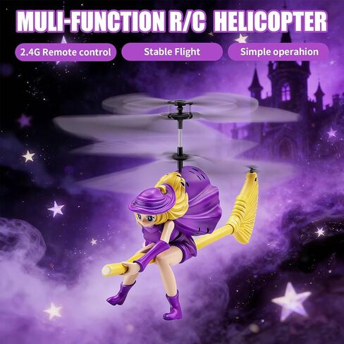 OBEST Remote Control Helicopter, LM16-A Witch Helicopter, 2.4G 3.5CH RC Drone with Altitude Hold, 11-Min Flight Time, Aircraft Indoor Flying Toy (Purple) in Saudi Arabia