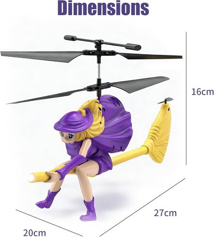 OBEST Remote Control Helicopter, LM16-A Witch Helicopter, 2.4G 3.5CH RC Drone with Altitude Hold, 11-Min Flight Time, Aircraft Indoor Flying Toy (Purple) in Saudi Arabia