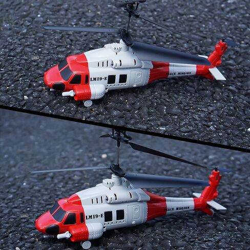 OBEST RC Helicopter LM19-E Black Hawk 3.5 Channel 2.4G - One-Key Takeoff/Landing, Emergency Stop, Altitude Hold & 3-Speed, 60M Range(Red & White) in Saudi Arabia