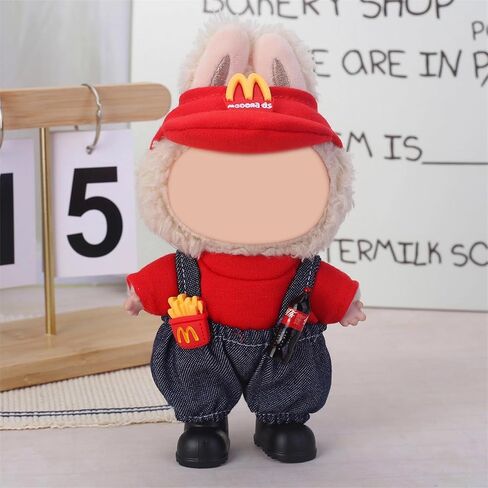 6 قطع من ملابس الدمى لدمية لابوبو مقاس 17 سم، ملابس مصممة فاخرة ورائعة مع قبعات وإكسسوارات، مجموعة ملابس دمية لطيفة مناسبة للارتداء بأسلوب فريد (بدون دمى) in Kuwait