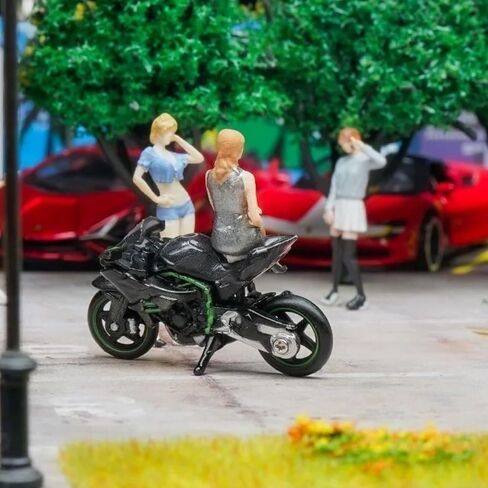 New 1/64 H2R Alloy Motorcycle Miniatures - Simulation Die-Cast Collectible Model for Display, Decoration & Souvenir Gift in Saudi Arabia