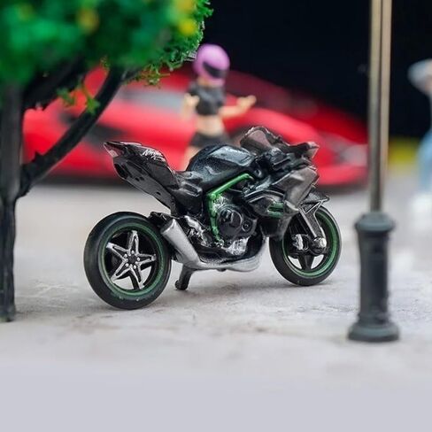 New 1/64 H2R Alloy Motorcycle Miniatures - Simulation Die-Cast Collectible Model for Display, Decoration & Souvenir Gift in Saudi Arabia