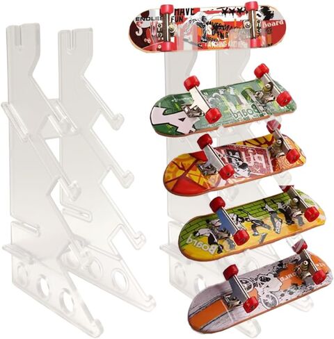 Fingerboard Holder,for Mini Longboard Fingerboard,Robust and Easy to Install (5 Dedicated Display Slots) in Kuwait