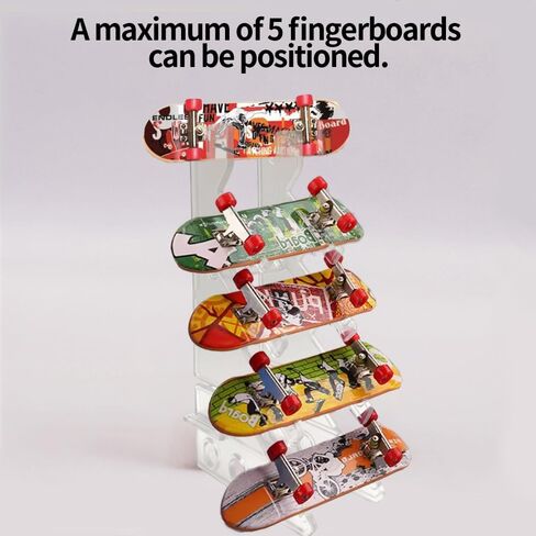 Fingerboard Holder,for Mini Longboard Fingerboard,Robust and Easy to Install (5 Dedicated Display Slots) in Kuwait