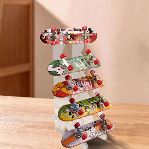 Fingerboard Holder,for Mini Longboard Fingerboard,Robust and Easy to Install (5 Dedicated Display Slots) in Kuwait