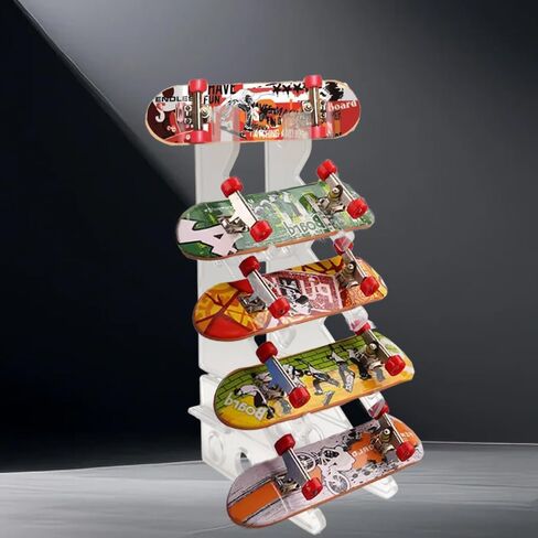Fingerboard Holder,for Mini Longboard Fingerboard,Robust and Easy to Install (5 Dedicated Display Slots) in Kuwait