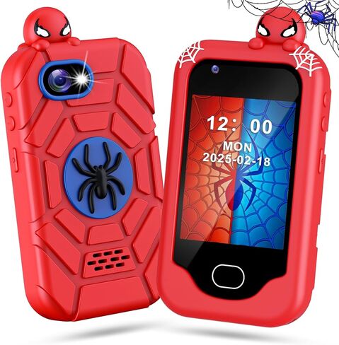Kids Smart Phone， Toddler Valentine's Day Birthday Gift for Age 3-10, Touchscreen Kids Cell Phone Toy with Cameras, Learning, Music, Games and 32 GB Card in Kuwait