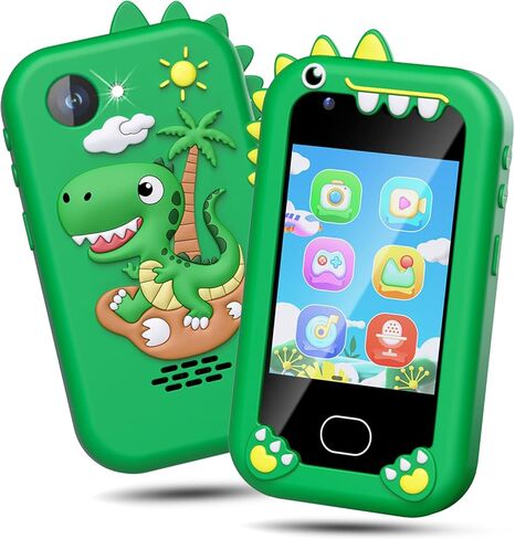 Kids Smart Phone， Toddler Valentine's Day Birthday Gift for Age 3-10, Touchscreen Kids Cell Phone Toy with Cameras, Learning, Music, Games and 32 GB Card in Kuwait