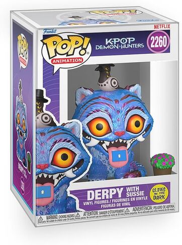فانكو بوب! الرسوم المتحركة: Kpop Demon Hunters - Derpy with Sussie (يتوهج في الظلام) مقتنيات من الفينيل مجمعة مع واقي الصندوق in Kuwait
