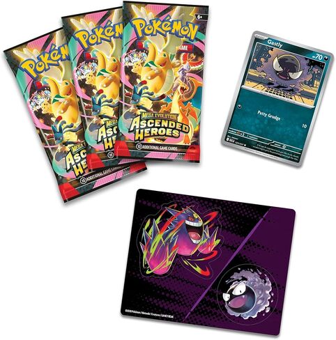 Pokémon TCG: Mega Evolution — مجموعة الملصقات التقنية للأبطال الصاعدين - غاستلي in Kuwait