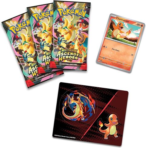 Pokémon TCG: Mega Evolution — مجموعة الملصقات التقنية للأبطال الصاعدين - شارماندر in Kuwait