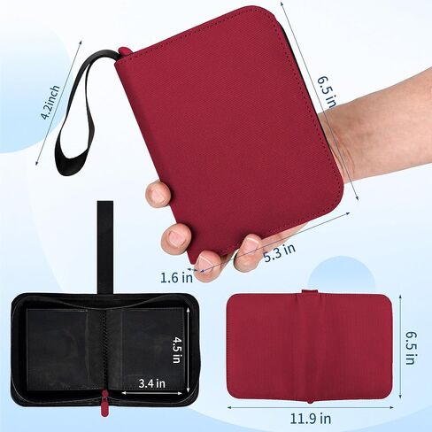 1 جيب Toploader Binder 40 جيبًا واحدًا لألبوم بطاقات التداول الصغير، مجلد بطاقات صغير من الجلد الماسي للرافعات العلوية الصلبة 3x4، حامل بطاقة TCG محمول in Kuwait