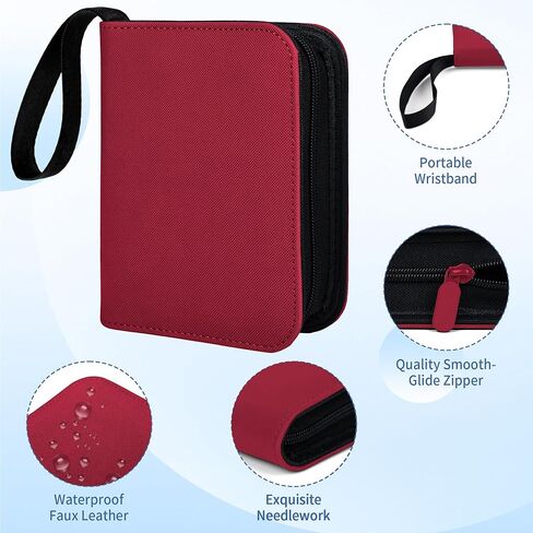 1 جيب Toploader Binder 40 جيبًا واحدًا لألبوم بطاقات التداول الصغير، مجلد بطاقات صغير من الجلد الماسي للرافعات العلوية الصلبة 3x4، حامل بطاقة TCG محمول in Kuwait