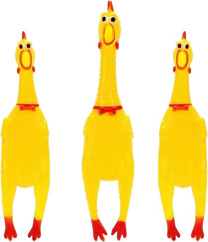 POPLAY Screaming Chicken, Squeaky Chicken Dog Toys Prank Novelty Gag Gifts Party Games Favors for Kids Adults in Saudi Arabia
