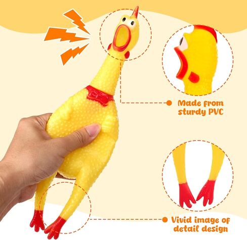 POPLAY Screaming Chicken, Squeaky Chicken Dog Toys Prank Novelty Gag Gifts Party Games Favors for Kids Adults in Saudi Arabia