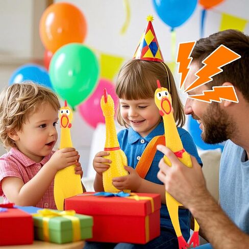 POPLAY Screaming Chicken, Squeaky Chicken Dog Toys Prank Novelty Gag Gifts Party Games Favors for Kids Adults in Saudi Arabia
