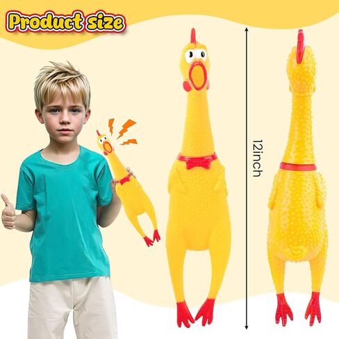 POPLAY Screaming Chicken, Squeaky Chicken Dog Toys Prank Novelty Gag Gifts Party Games Favors for Kids Adults in Saudi Arabia