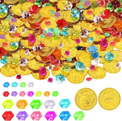 120 PCS Gold Coins, 1.4 in Plastic Gold Coins, 0.08 in Thick Fake Coins Pirate Coins Tokens Play Coins for Kids, Pirate Treasure Classroom Reward Adventure Theme Party Supplies for Pirate Party in Saudi Arabia
