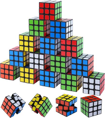 24 Pack Mini Cube Puzzles Perfect for Kids Birthday Party Favors, Classroom Prizes, School Rewards Stress Relief Toys and Easter or Christmas Stocking Stuffers Great as Goody Bag Fillers in Saudi Arabia