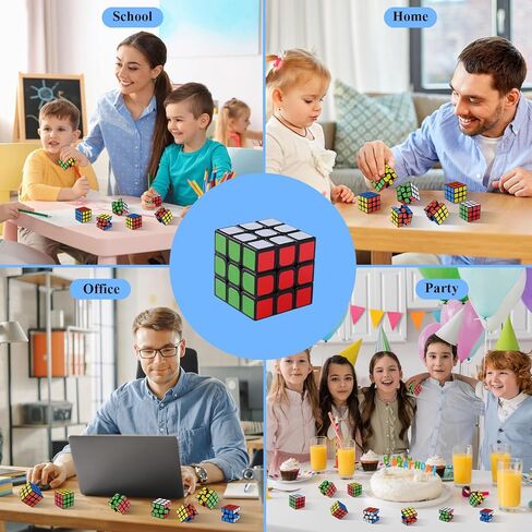 24 Pack Mini Cube Puzzles Perfect for Kids Birthday Party Favors, Classroom Prizes, School Rewards Stress Relief Toys and Easter or Christmas Stocking Stuffers Great as Goody Bag Fillers in Saudi Arabia
