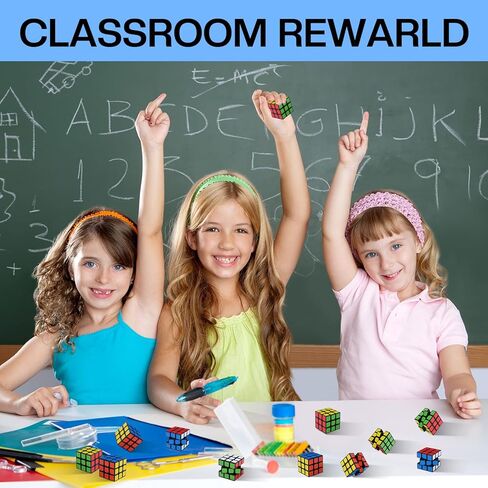 24 Pack Mini Cube Puzzles Perfect for Kids Birthday Party Favors, Classroom Prizes, School Rewards Stress Relief Toys and Easter or Christmas Stocking Stuffers Great as Goody Bag Fillers in Saudi Arabia
