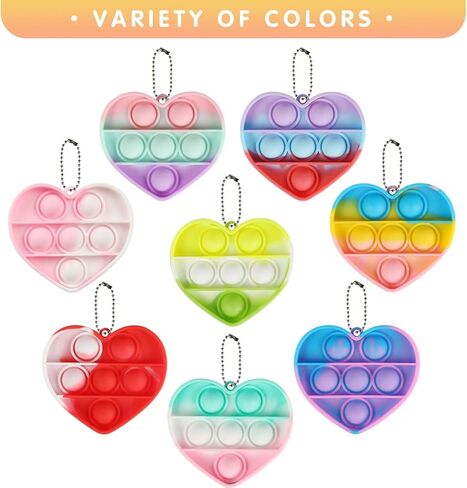 32 Pack Valentine Gifts for Kids - Cards with Mini Heart Pop Fidget Toys Bulk - Valentine Exchange for Girls Boys School Class Classroom Fidget Toys Party Favors in Kuwait