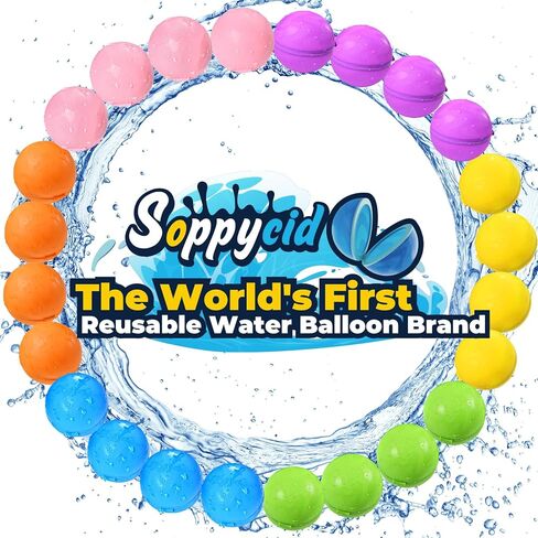 SOPPYCID 10PCS Reusable Water Balloons Quick Fill for Kids, Refillable Magnetic Water Balloons for Pool & Beach, Water Ball Toys for Summer Outdoor Games, Outside Activities in Saudi Arabia
