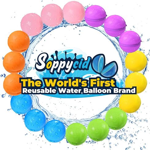 SOPPYCID 10PCS Reusable Water Balloons Quick Fill for Kids, Refillable Magnetic Water Balloons for Pool & Beach, Water Ball Toys for Summer Outdoor Games, Outside Activities in Saudi Arabia