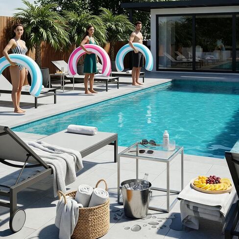 2pcs 30 x 24 Inches Inflatable Curved Swimming Pool Noodle Stripe Swimming Inflatable Pool Float Curved for Adult Summer Vacation Beach Swim Water Games Travel Supplies in Saudi Arabia
