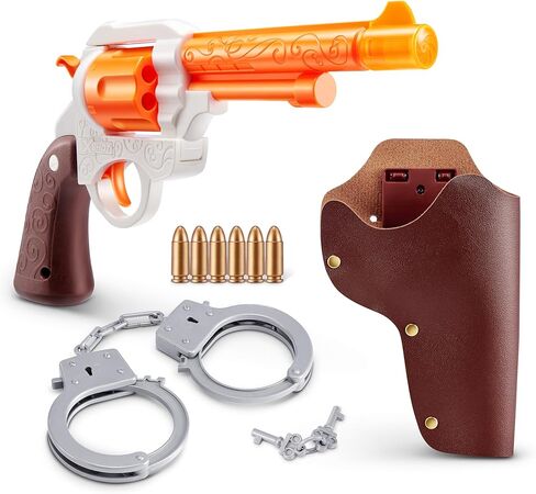 XSHOT رول بلاي كاوبوي من زورو - مجموعة لعب دور الناسف الغربي مع أسطوانة LED، 6 جولات، أصفاد، حافظة، لعبة خارجية للأطفال من سن 5 سنوات فما فوق، والمراهقين والبالغين in Kuwait