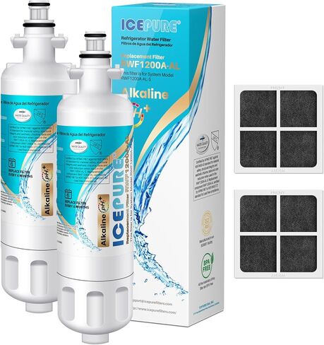 ICEPURE PLUS 9690 NSF 53&42 Certified Compatible with LG LT700P and LT120F, 46-9690, ADQ36006101, ADQ36006102, LFXC24726S, RWF1200A Refrigerator Water Filter and Air Filter 2 Combo in Saudi Arabia