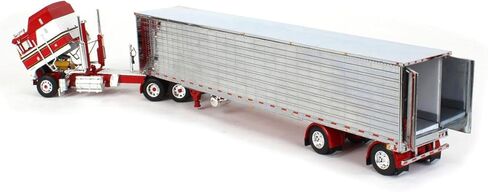 DCP 1/64 Red & White Kenworth K100 Aerodyne Long Frame w/Chrome Reefer Trailer, by First Gear, 60-1557 in Saudi Arabia