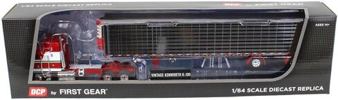 DCP 1/64 Red & White Kenworth K100 Aerodyne Long Frame w/Chrome Reefer Trailer, by First Gear, 60-1557 in Saudi Arabia